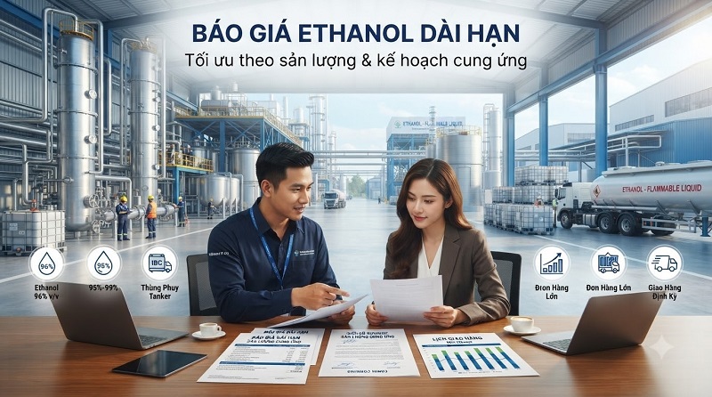 Đối Tác Cung Cấp Cồn Ethanol Lâu Dài – Giải Pháp Nguồn Nguyên Liệu Ổn Định Cho Doanh Nghiệp